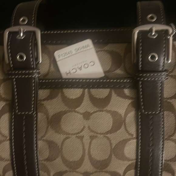 GENUINE COACH F12645 JAQUARD HAMPTON SHOULDER BAG Approx 10.5 inches tall - Picture 11 of 17